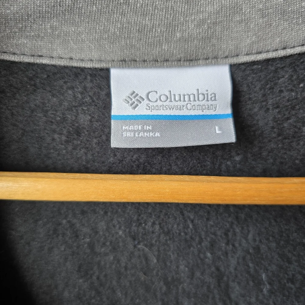 Columbia Sportswear 1/4 Zip Pullover Sweater Charcoal Grey Mens Large - Picture 6 of 12